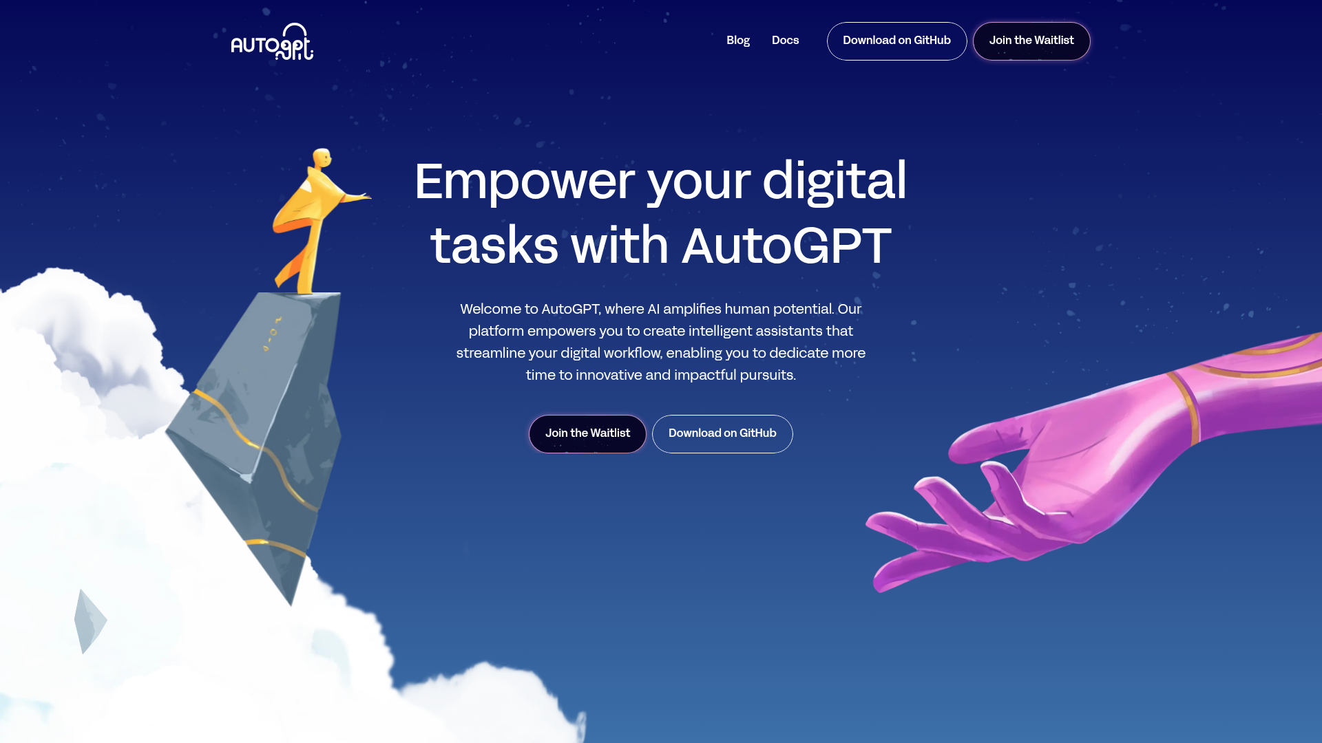 Logo AutoGPT, ferramenta de IA para produtividade