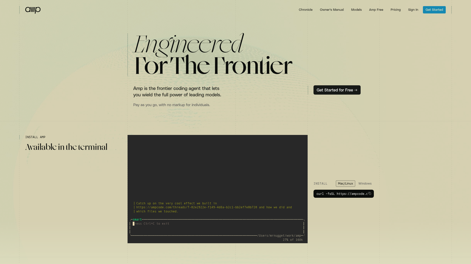 Logo Amp, ferramenta de IA para desenvolvimento de código