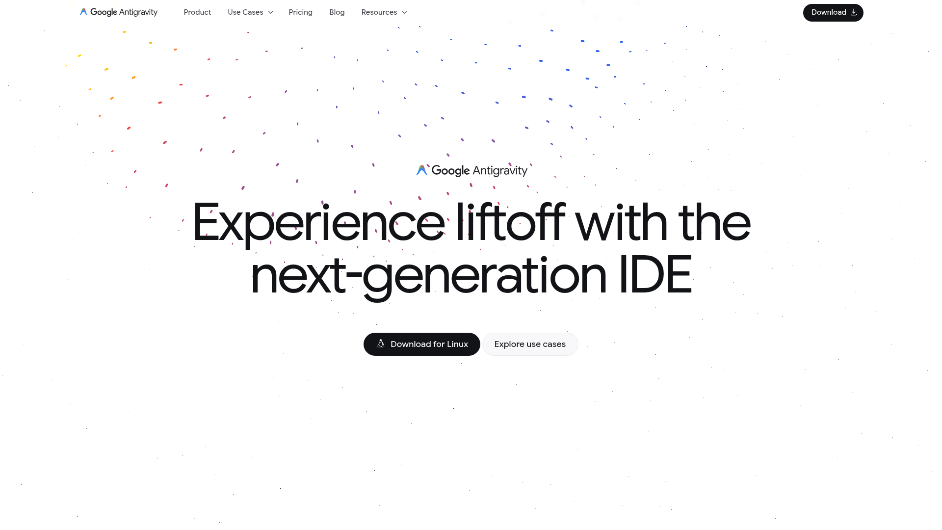 Logo Google Antigravity, ferramenta de IA para produtividade