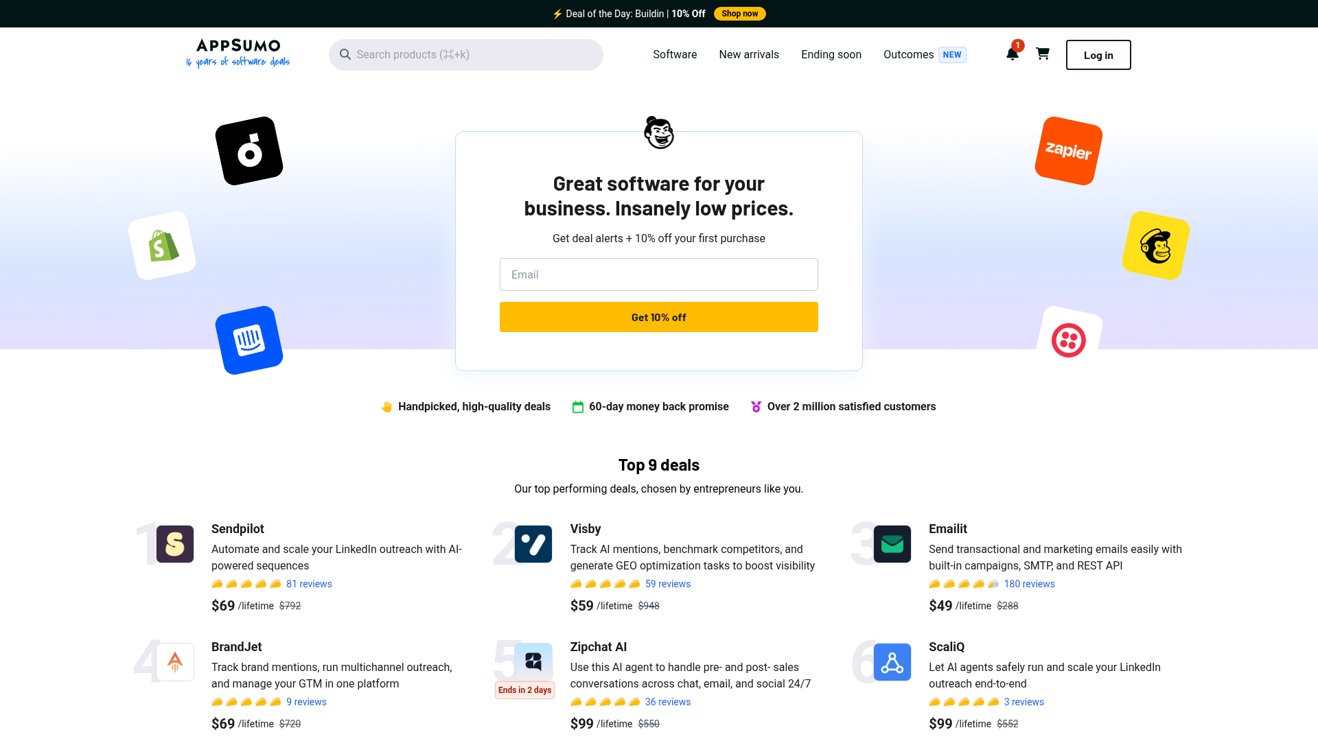 Logo AppSumo, ferramenta de IA para produtividade