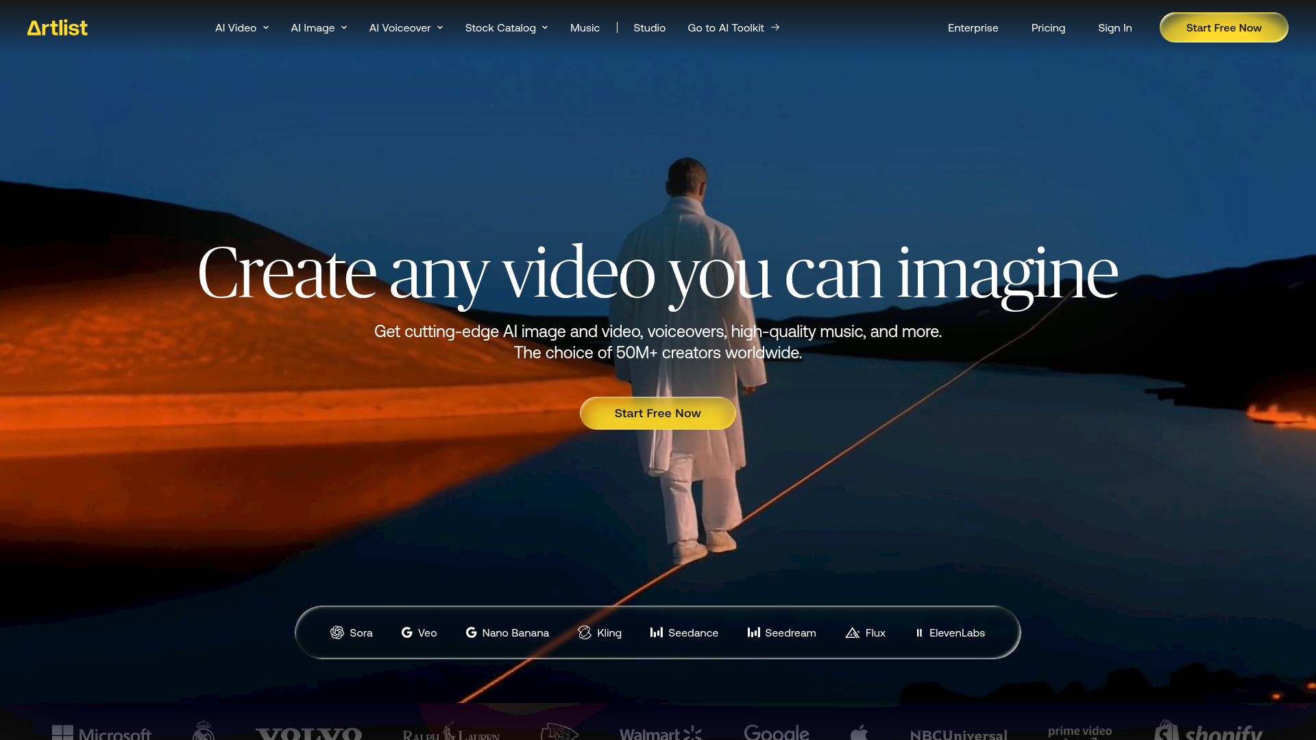 Logo Artlist, ferramenta de IA para geração de vídeo