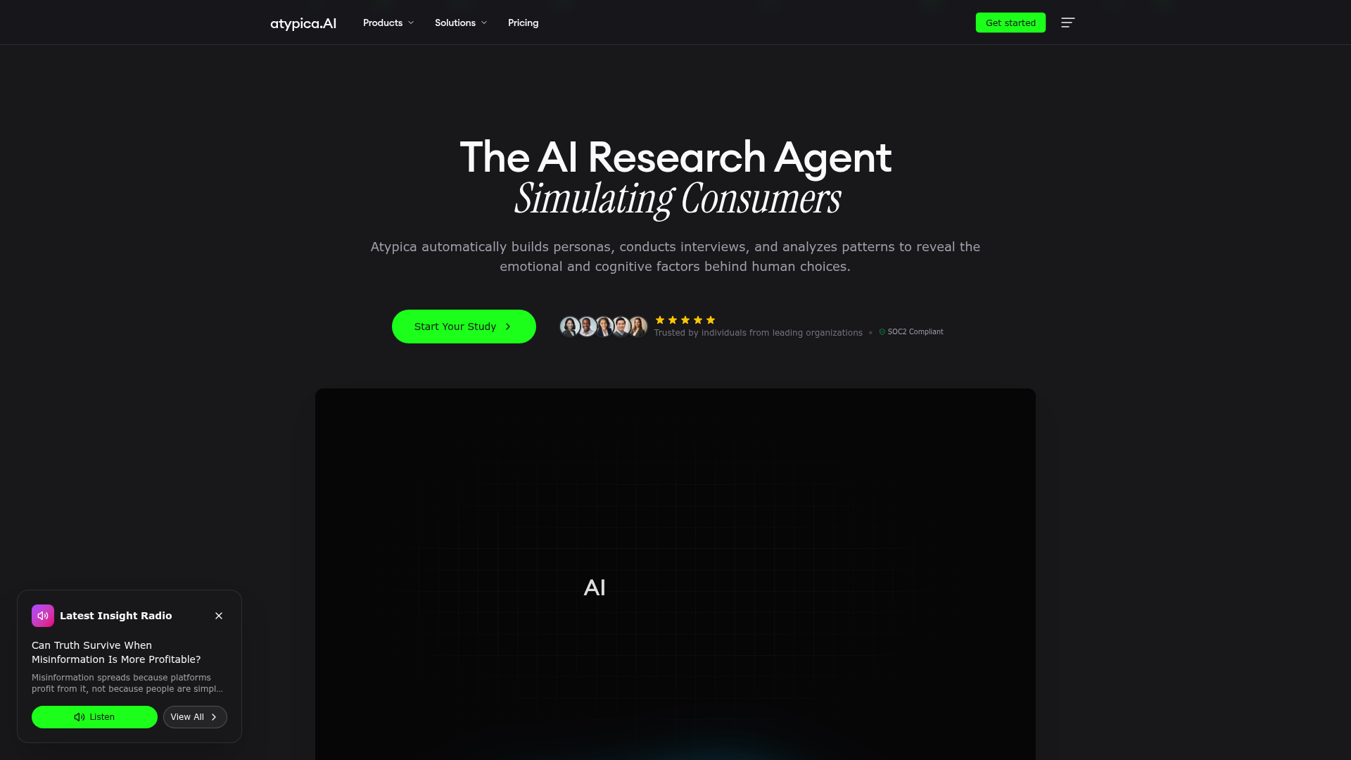 Logo Atypica, ferramenta de IA para produtividade