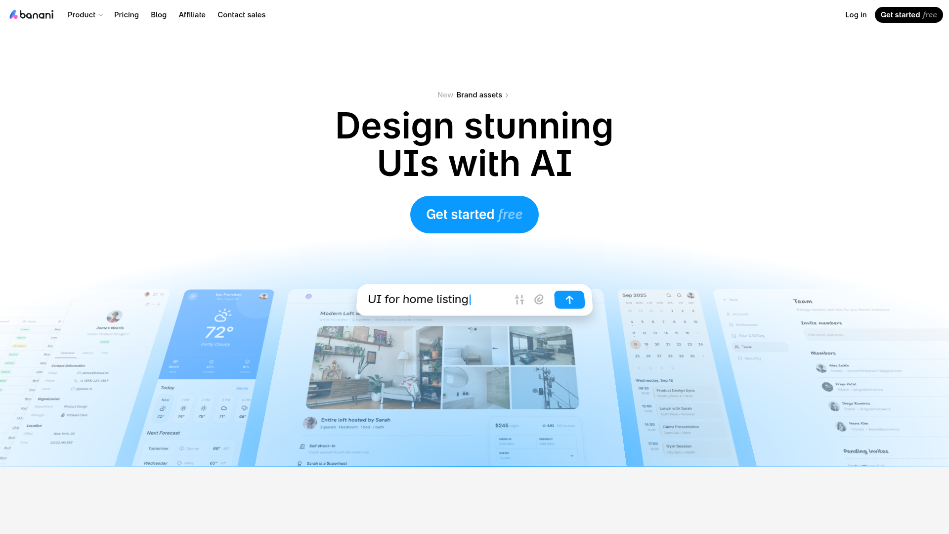 Logo Banani, ferramenta de IA para design tools