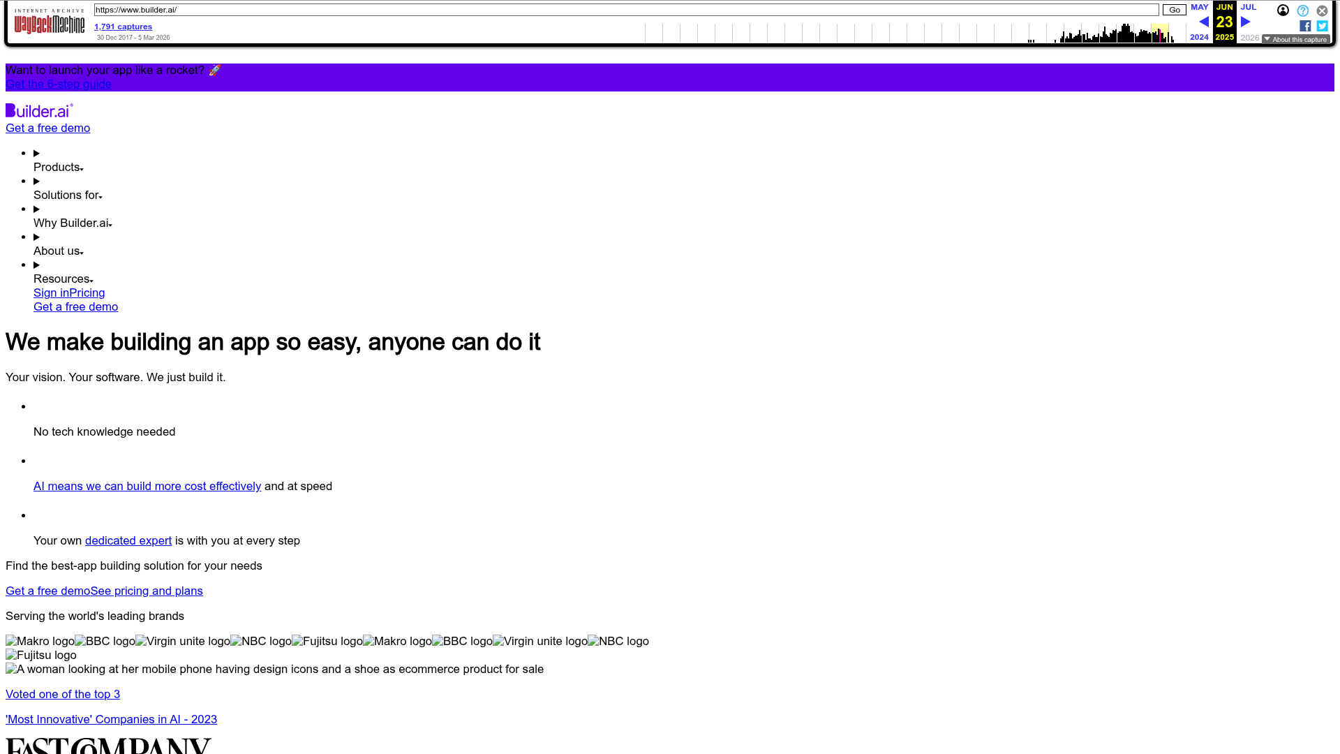 Logo Builder.ai, ferramenta de IA para produtividade