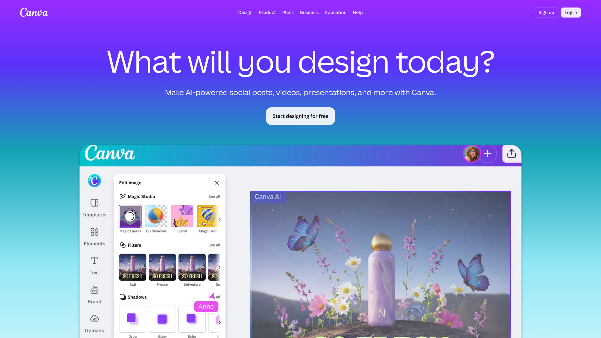 Logo Canva, ferramenta de IA para produtividade