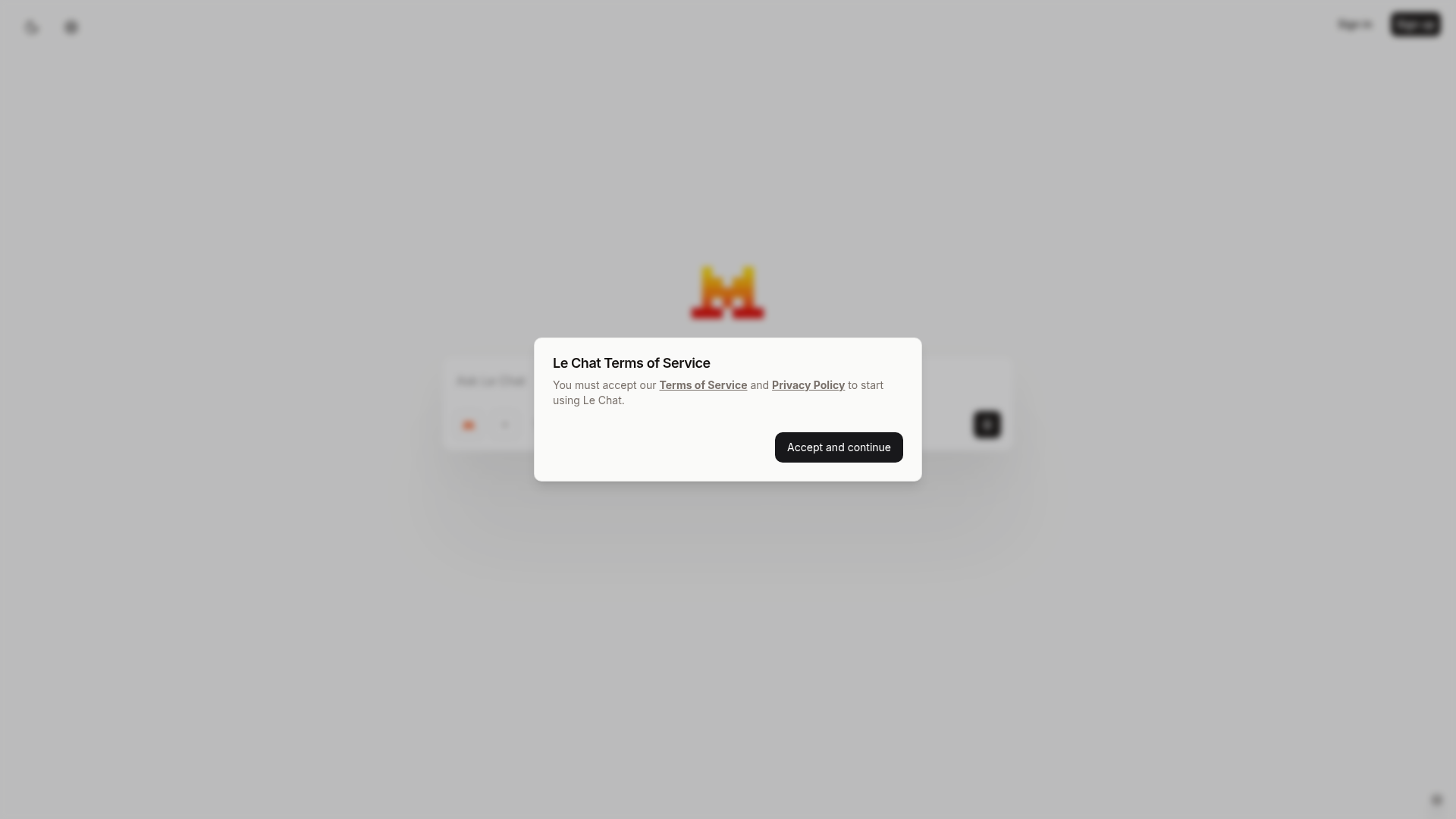 Logo Le Chat, ferramenta de IA para produtividade