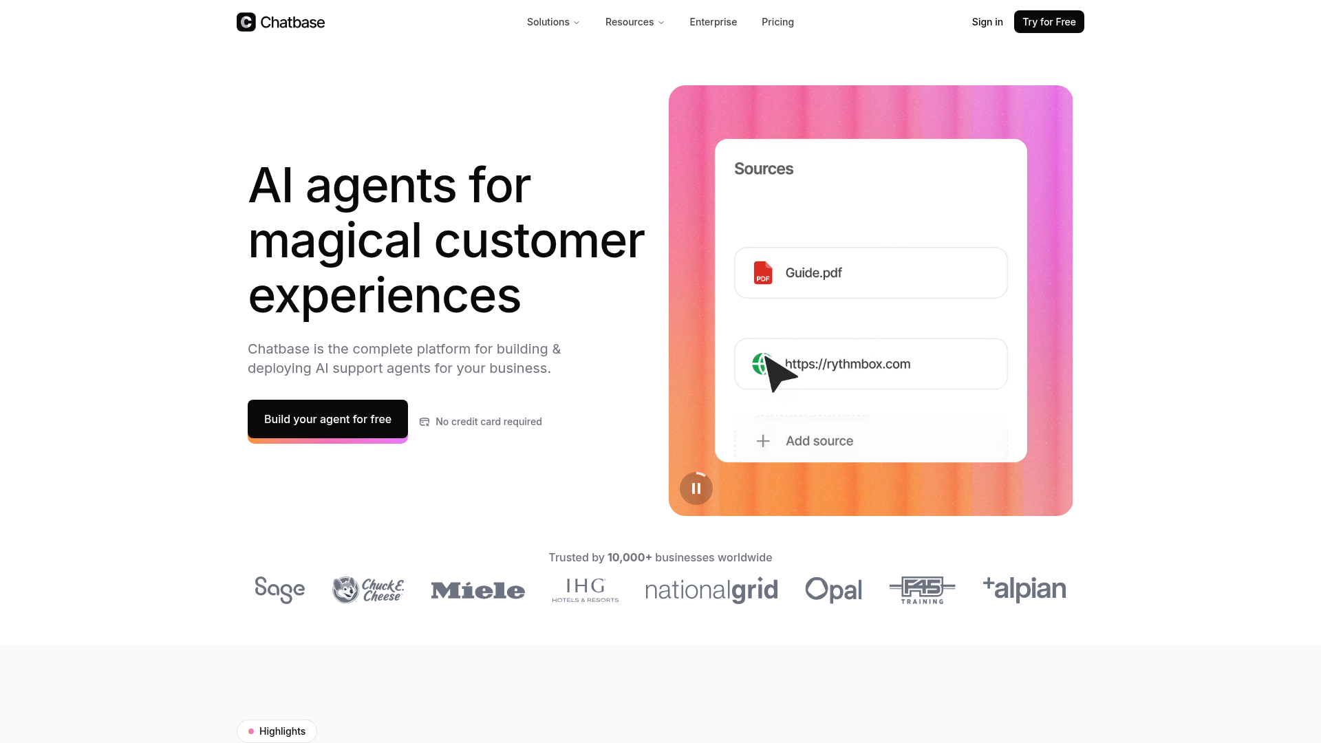 Logo Chatbase, ferramenta de IA para produtividade