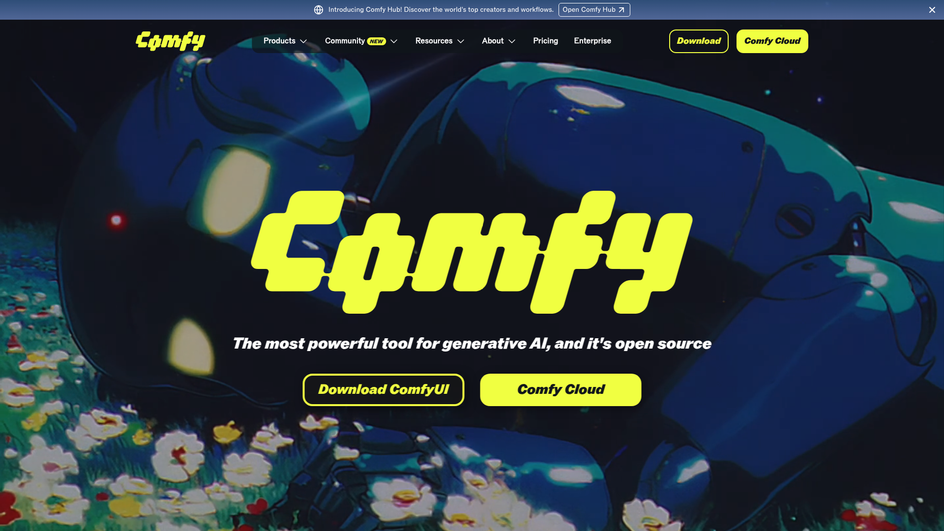 Logo ComfyUI, ferramenta de IA para produtividade