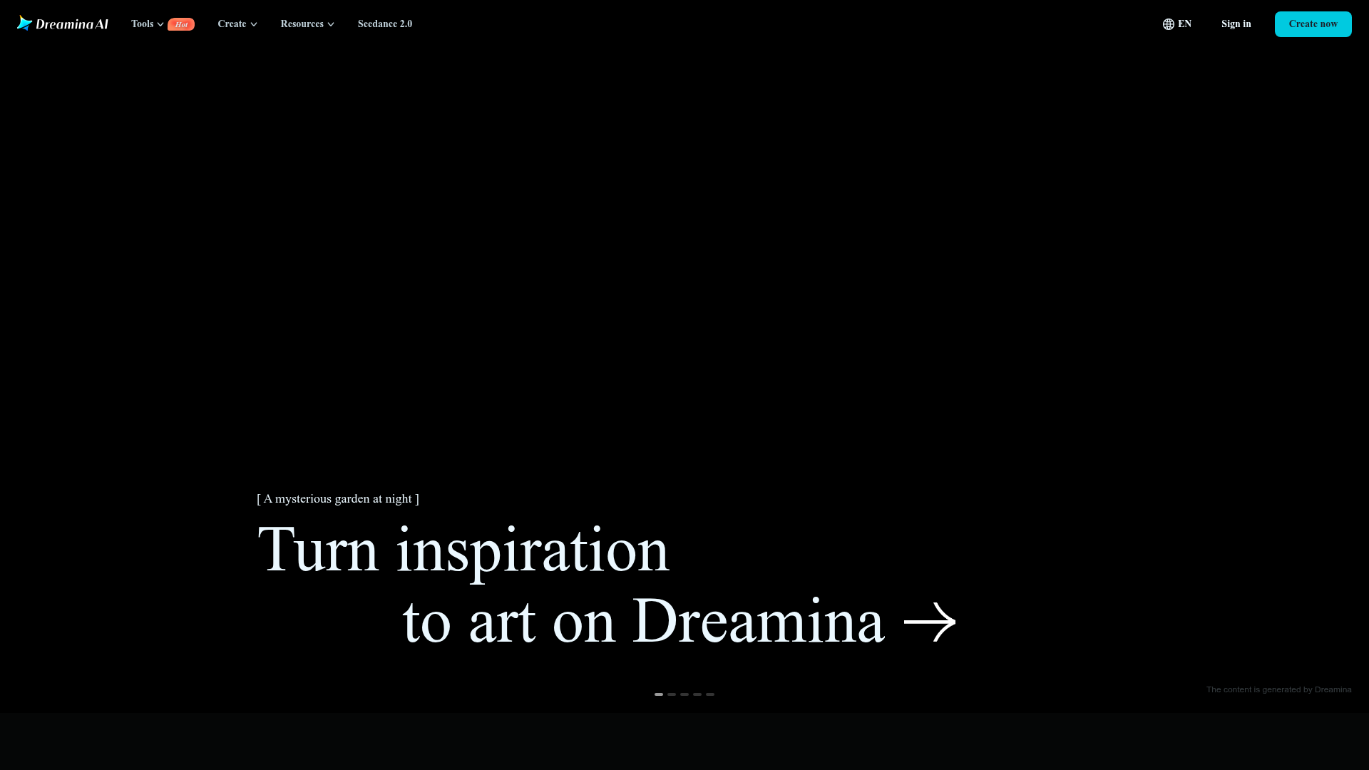 Logo Dreamina, ferramenta de IA para produtividade