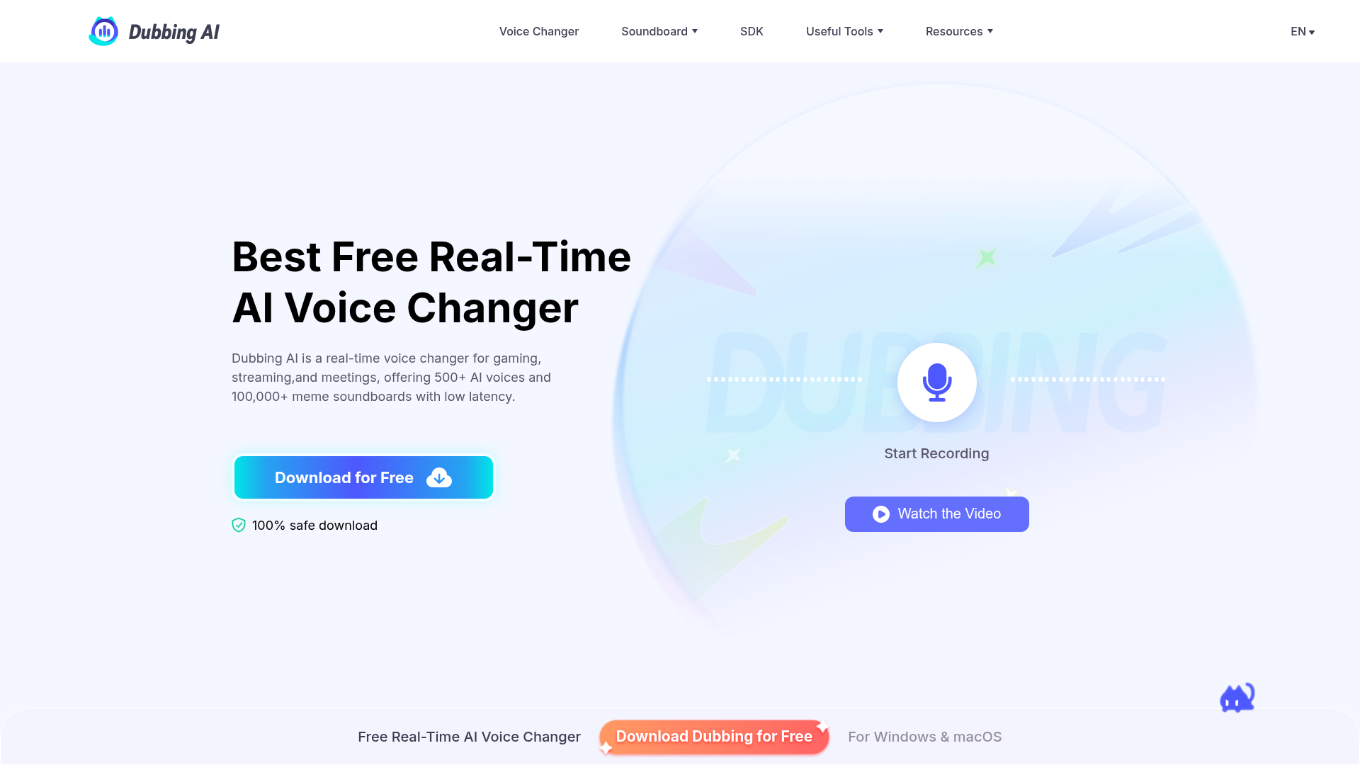 Logo Dubbing AI, ferramenta de IA para produtividade