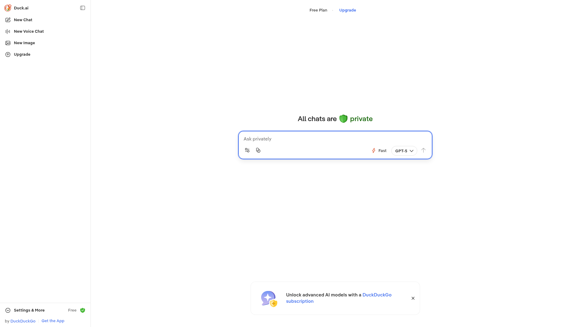Logo Duck.ai, ferramenta de IA para chatbot