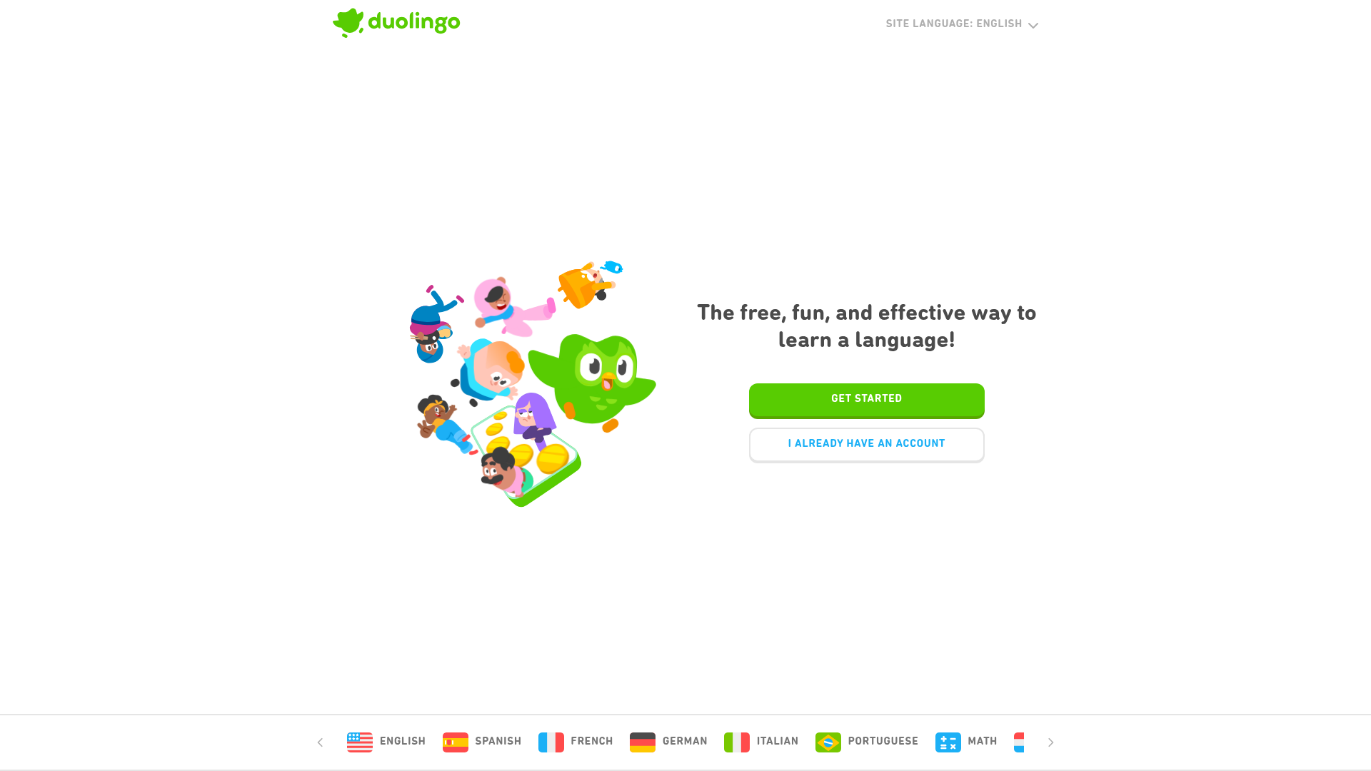 Logo Duolingo, ferramenta de IA para produtividade