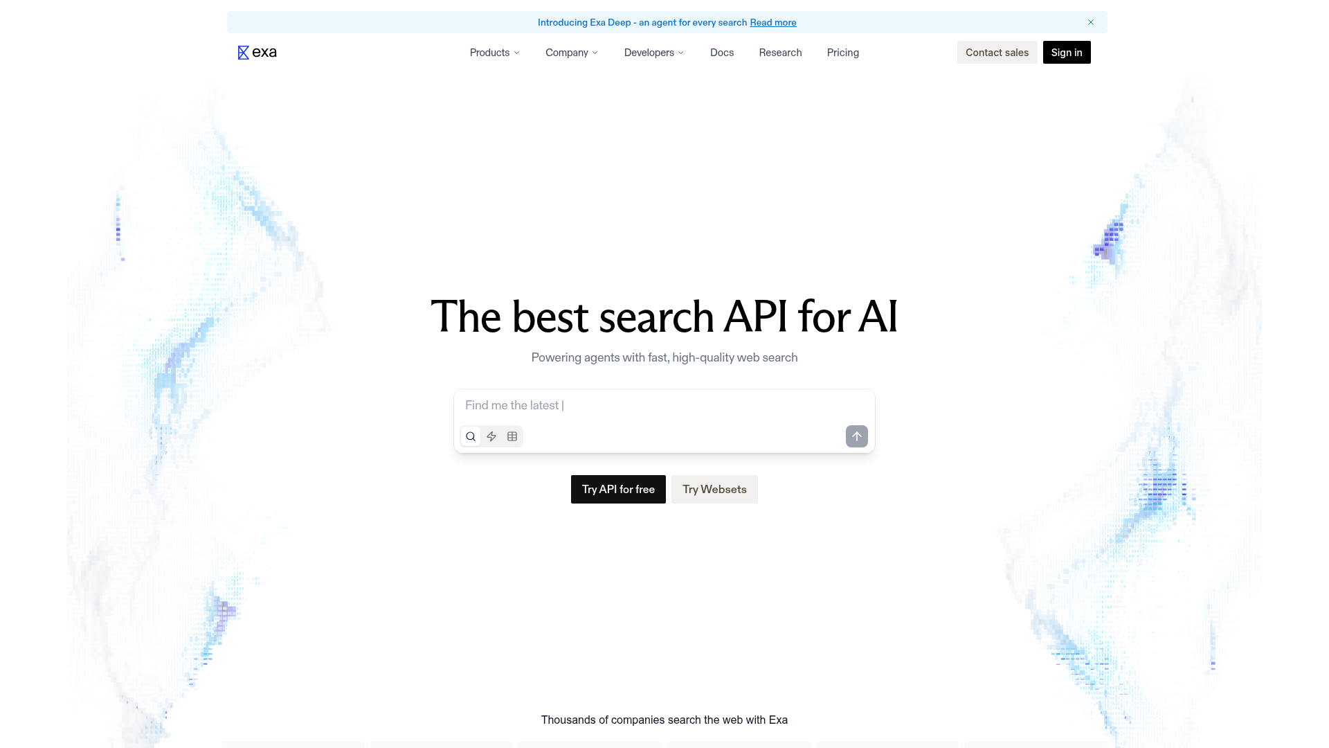 Logo Exa, ferramenta de IA para produtividade