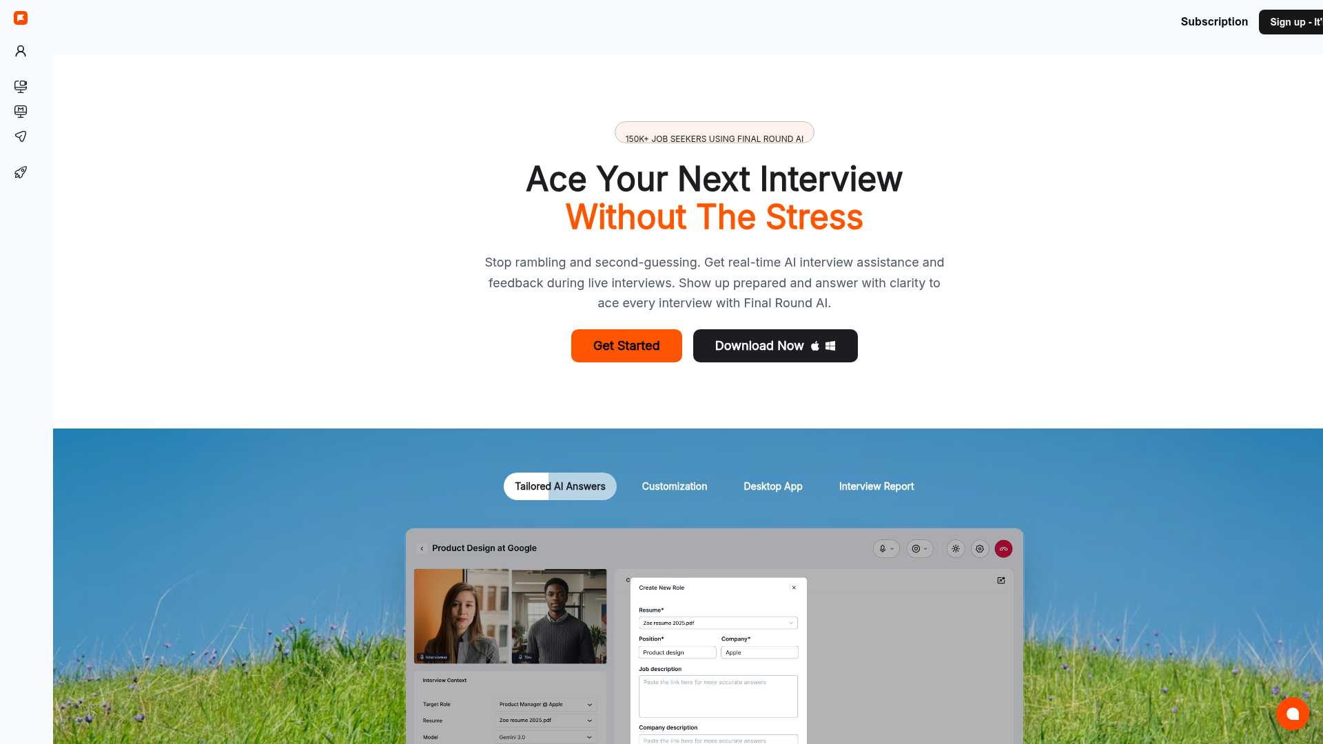 Logo Final Round AI, ferramenta de IA para produtividade