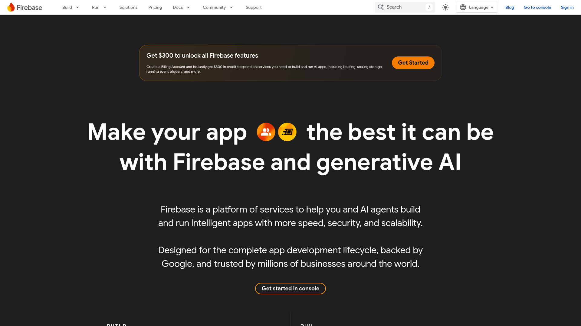 Logo Firebase, ferramenta de IA para produtividade