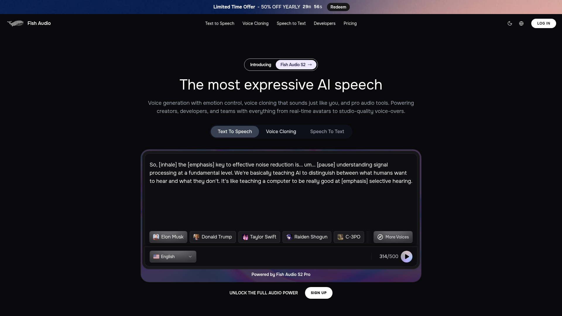 Logo Fish Audio, ferramenta de IA para síntese de voz
