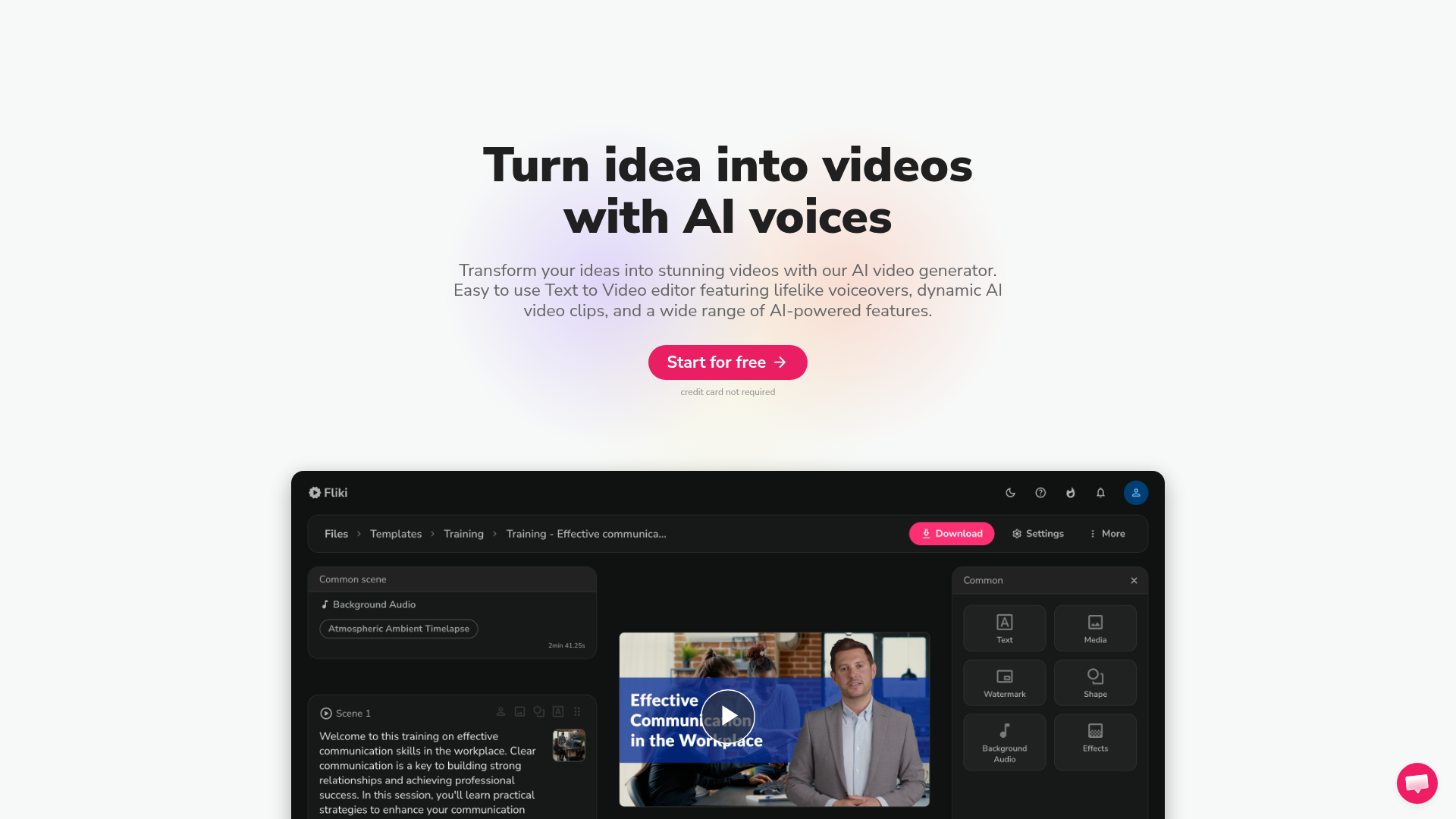 Logo Fliki, ferramenta de IA para geração de vídeo