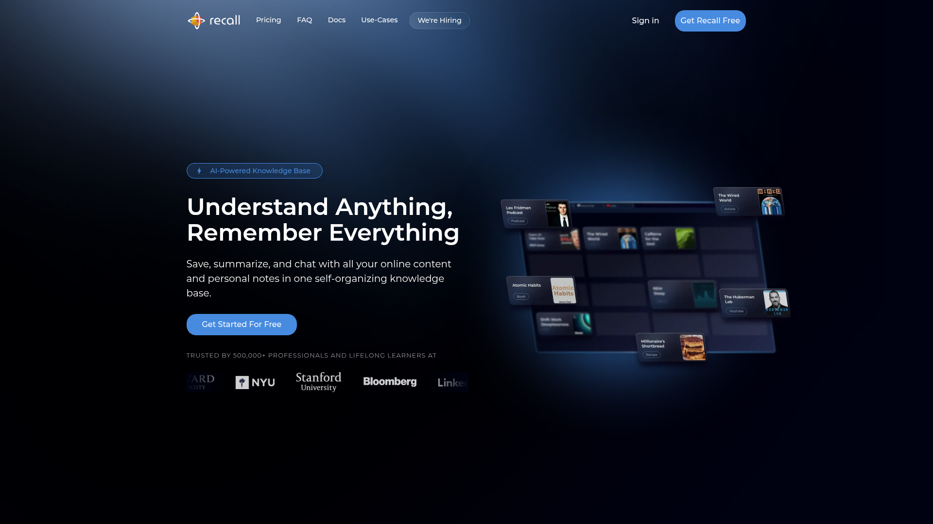 Logo Recall, ferramenta de IA para produtividade