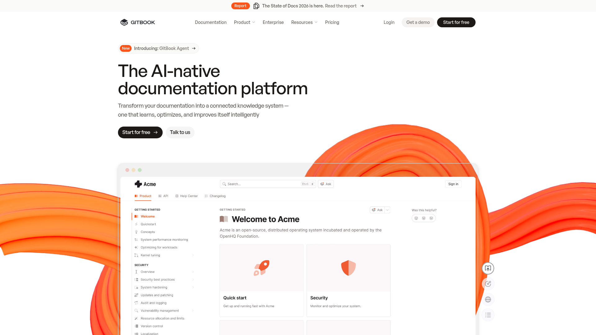 Logo GitBook, ferramenta de IA para produtividade