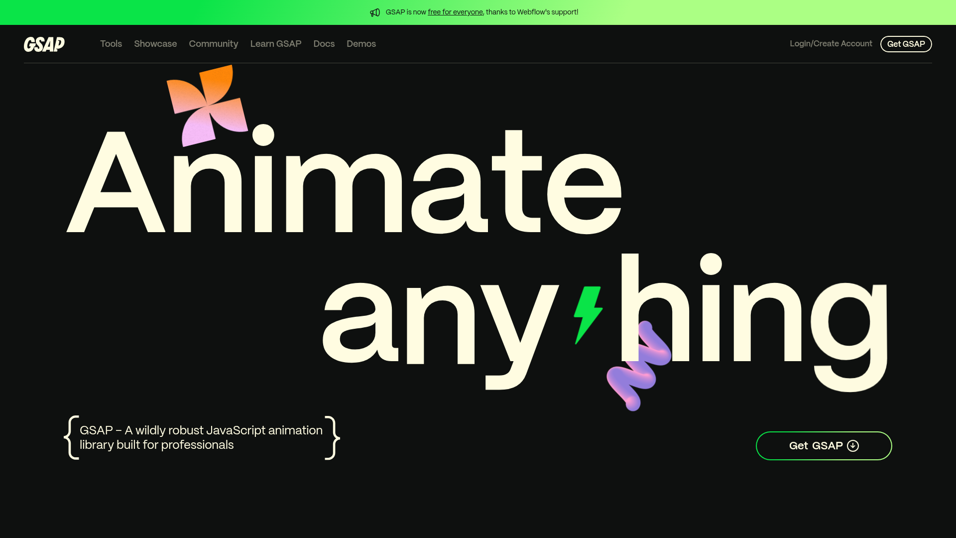 Logo GSAP, ferramenta de IA para geração de vídeo