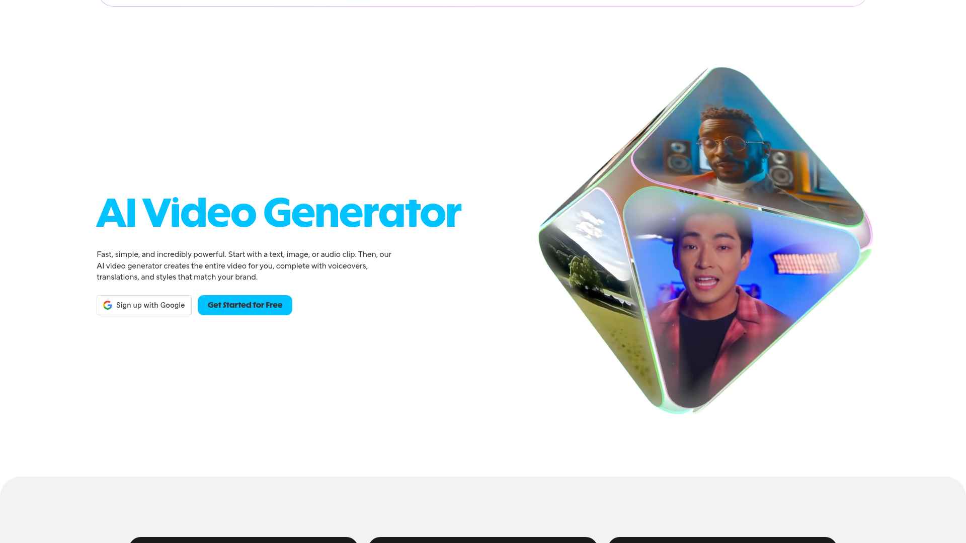 Logo HeyGen, ferramenta de IA para geração de vídeo