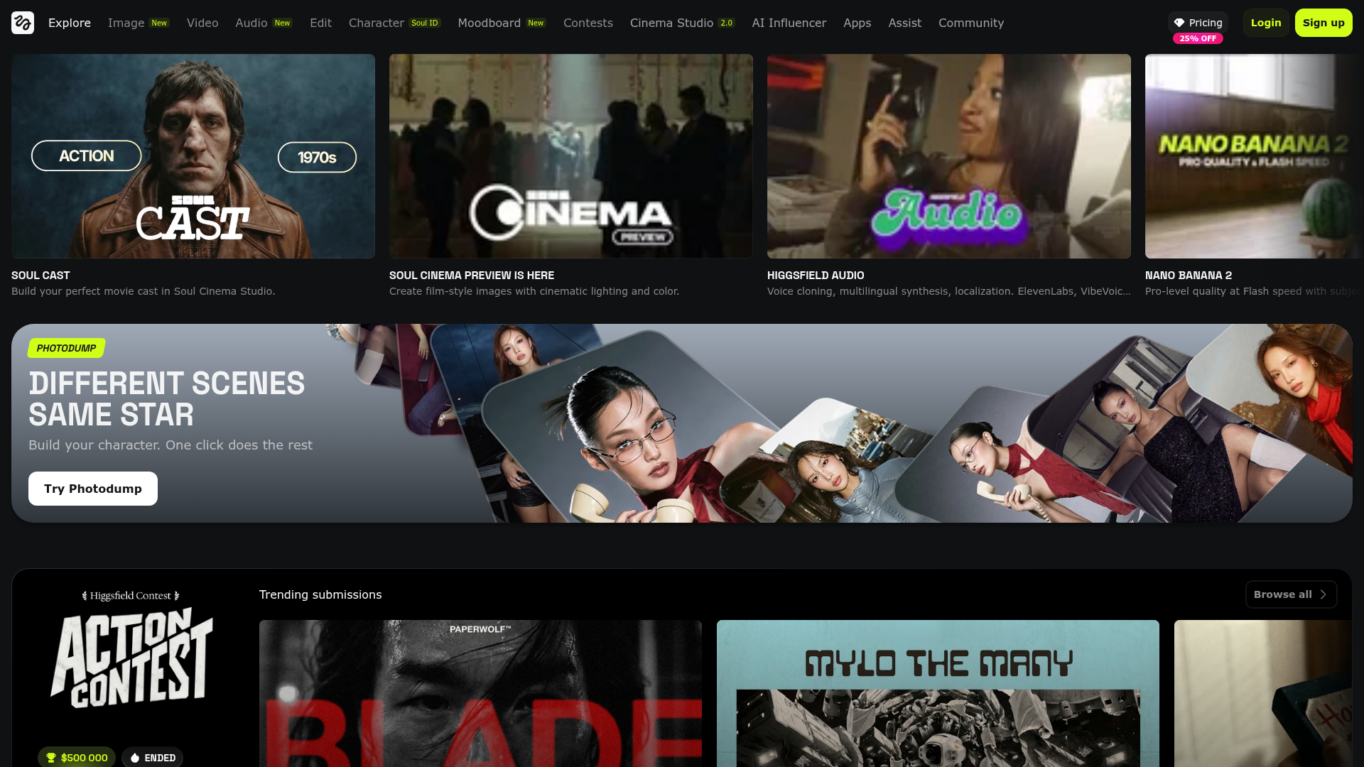 Logo Higgsfield AI, ferramenta de IA para geração de vídeo