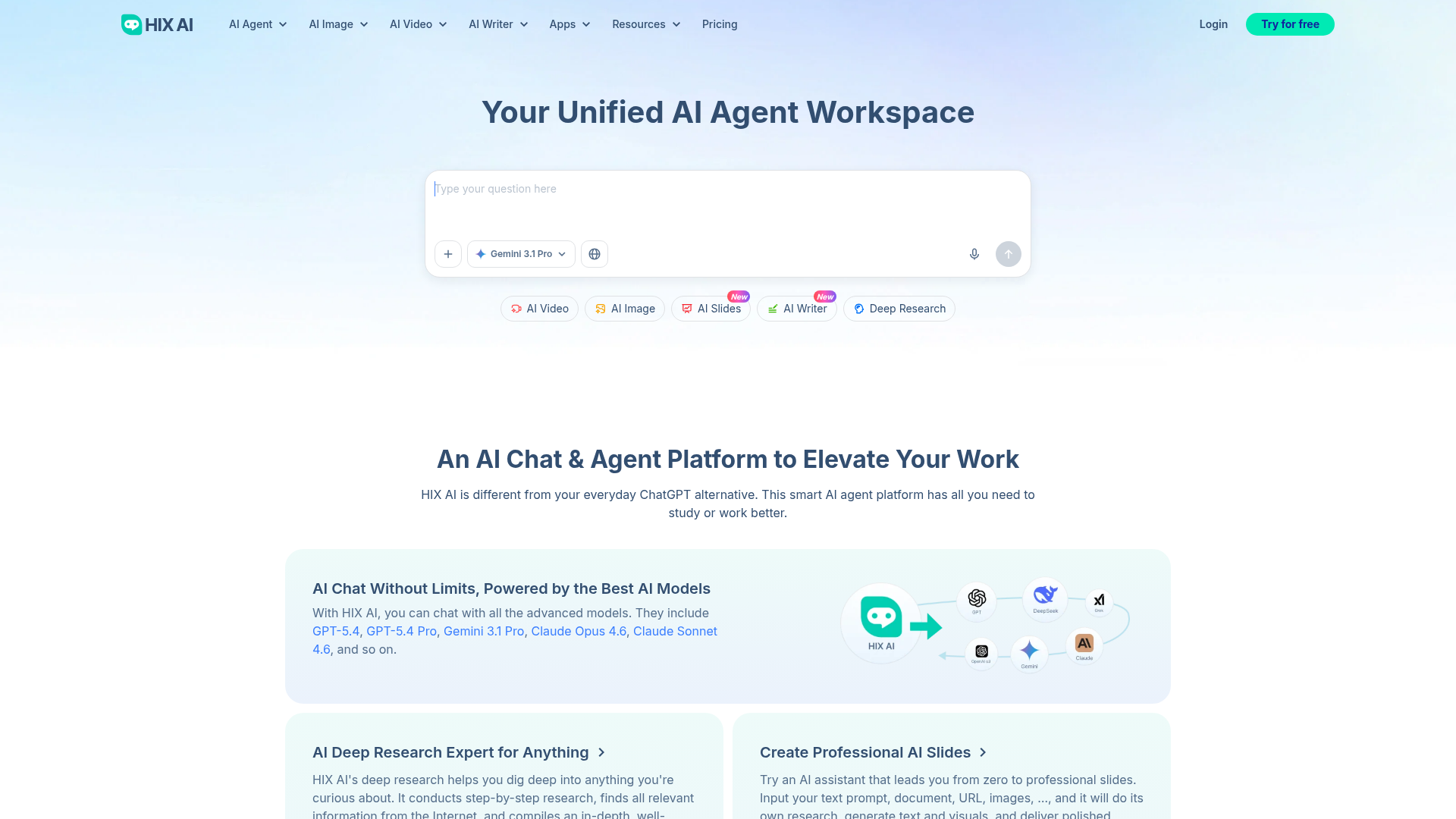 Logo HIX.AI, ferramenta de IA para produtividade