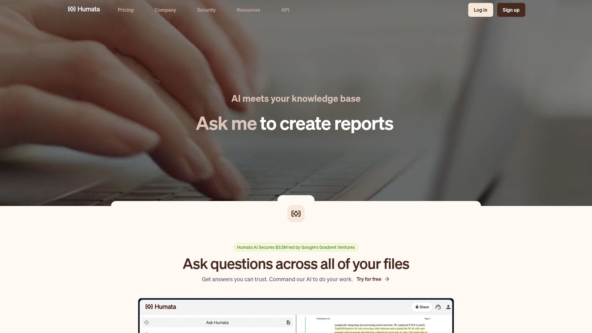 Logo Humata, ferramenta de IA para produtividade