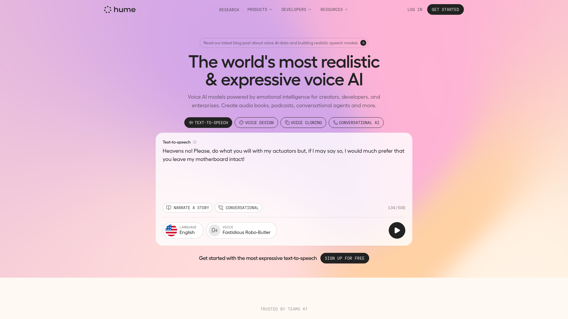 Logo Hume AI, ferramenta de IA para produtividade