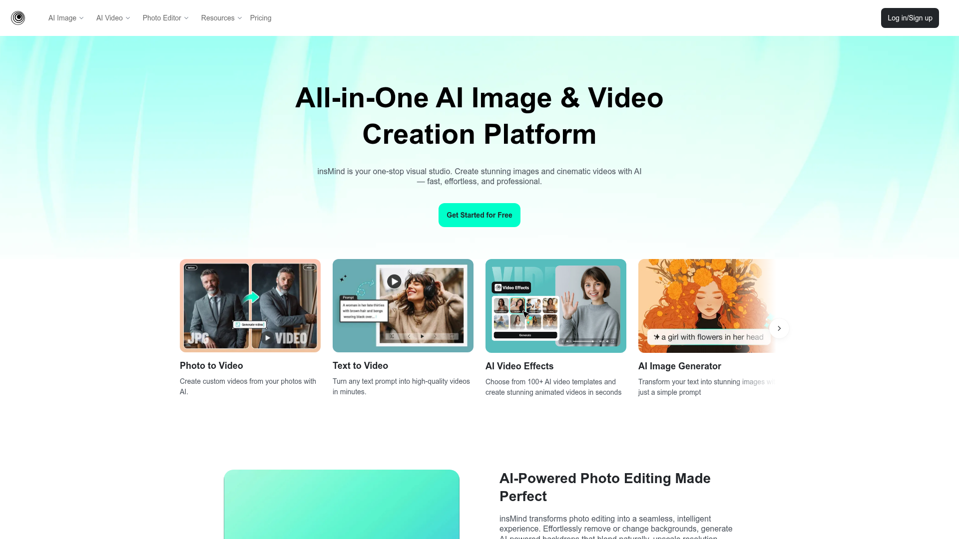 Logo insMind, ferramenta de IA para produtividade