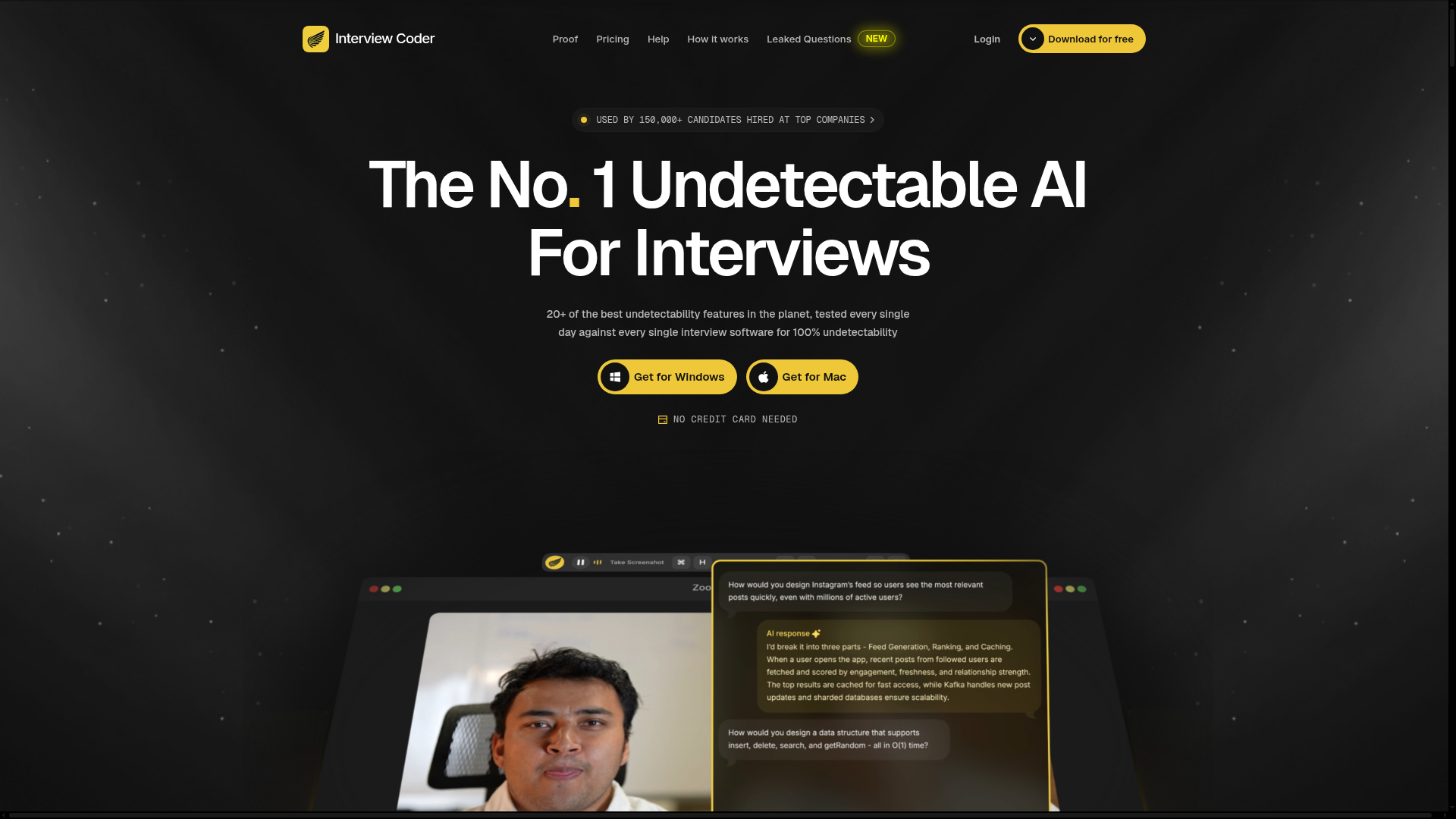 Logo Interview Coder - AI Interview Assistant, ferramenta de IA para produtividade