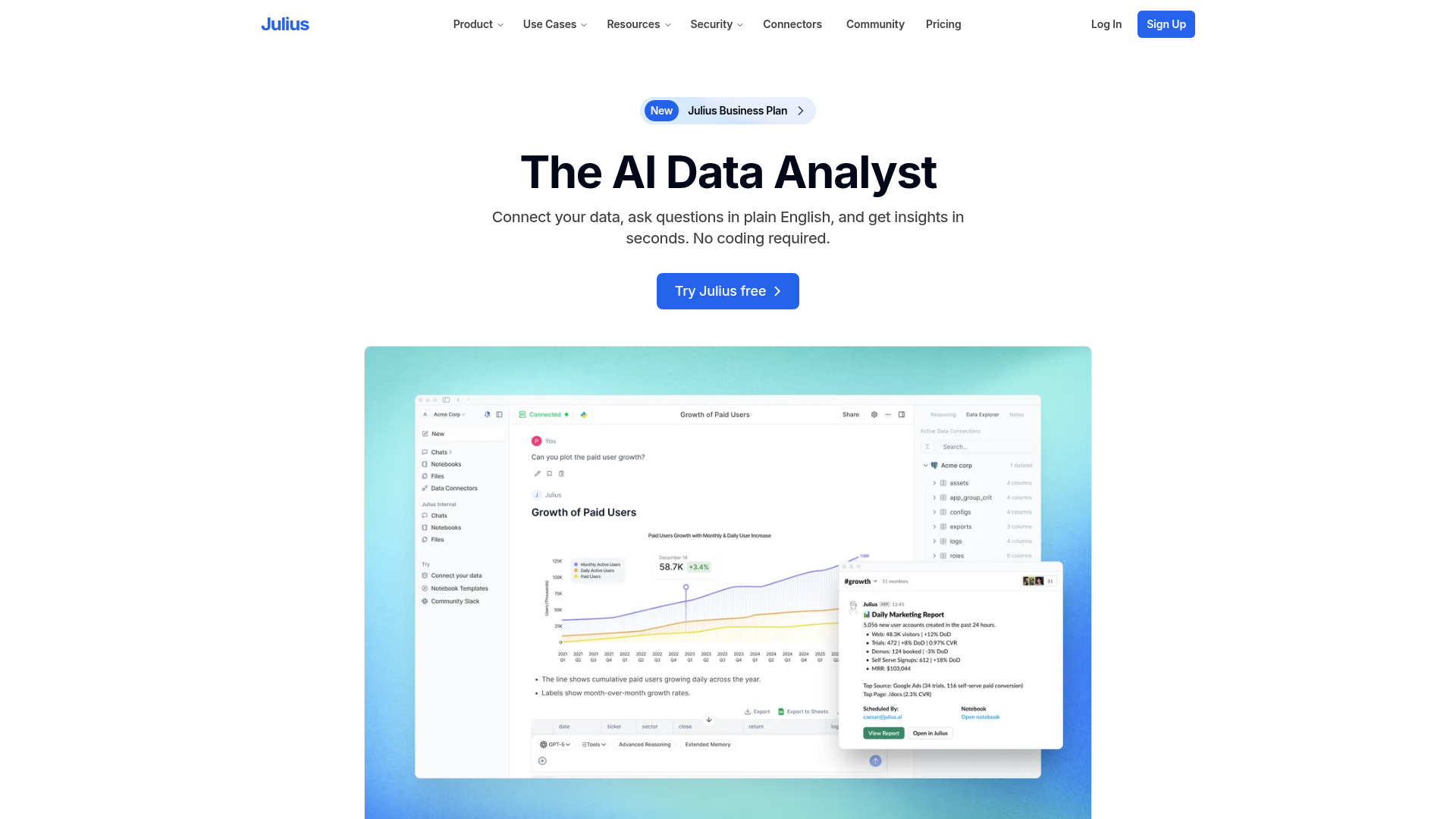 Logo Julius AI, ferramenta de IA para produtividade