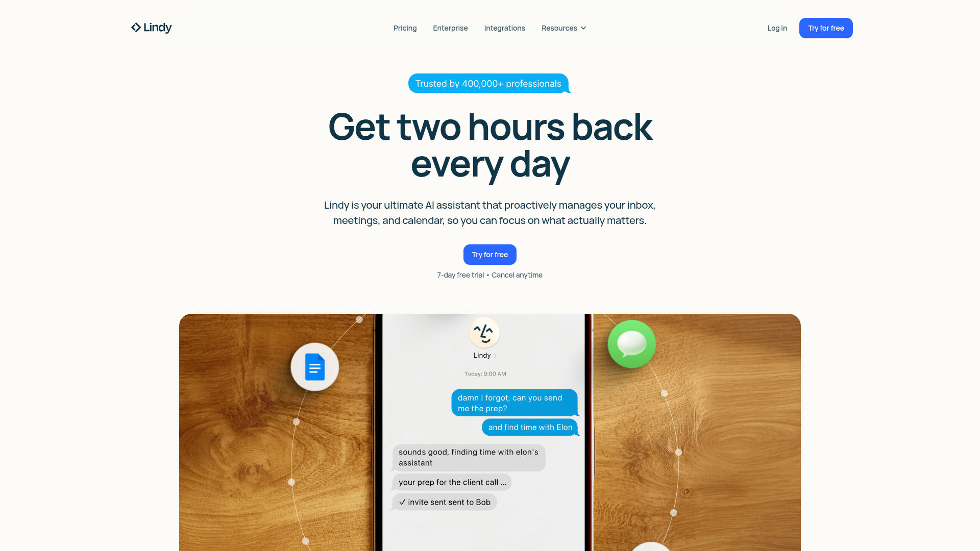 Logo Lindy AI, ferramenta de IA para produtividade