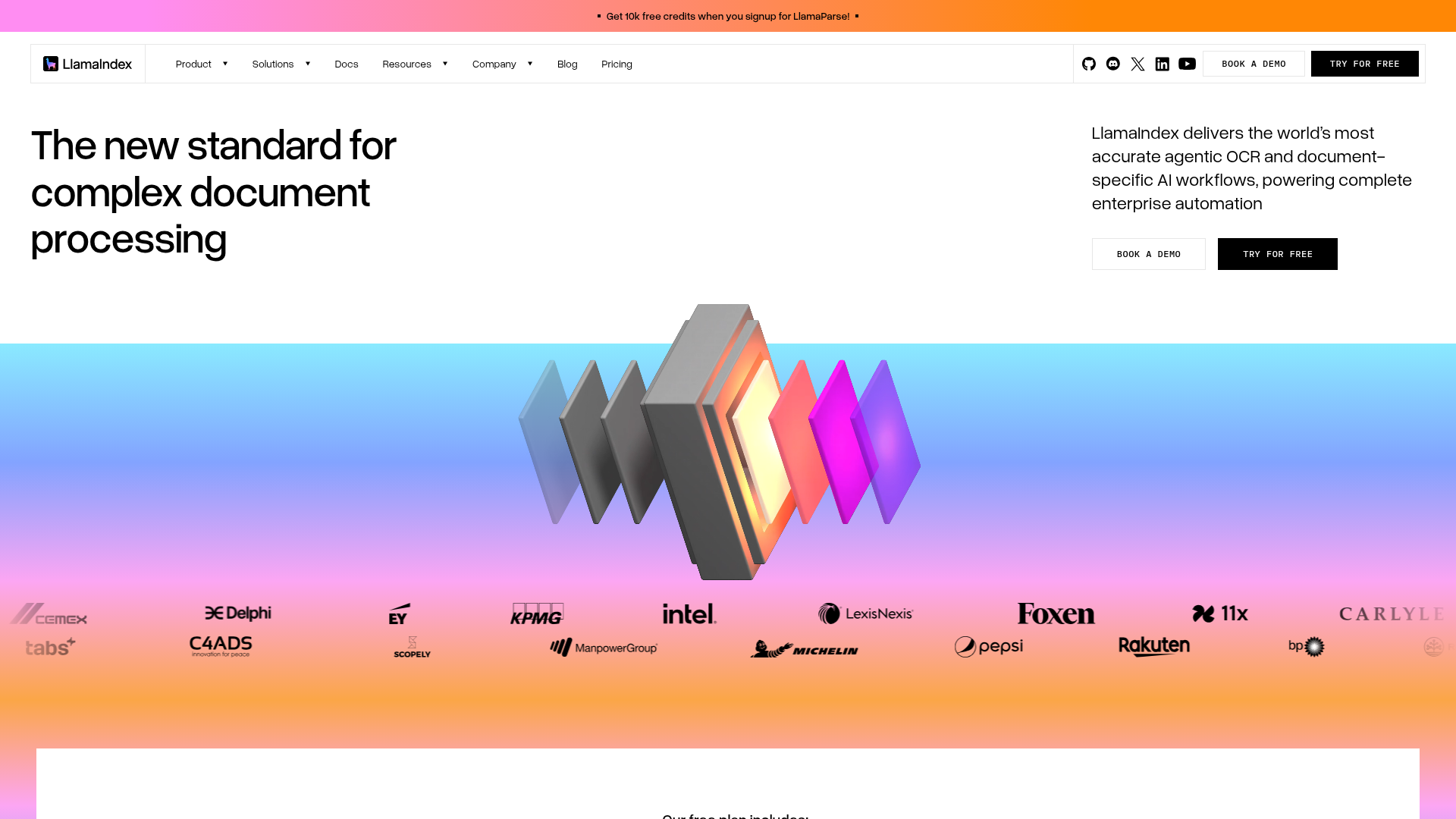 Logo LlamaIndex, ferramenta de IA para produtividade