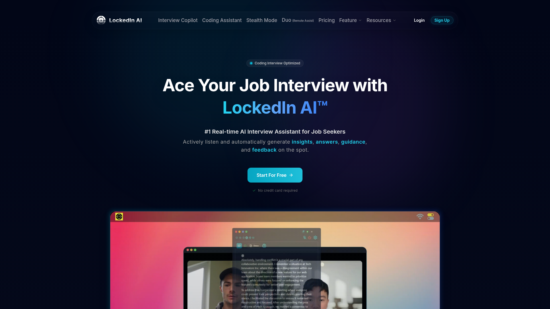 Logo LockedIn AI, ferramenta de IA para produtividade