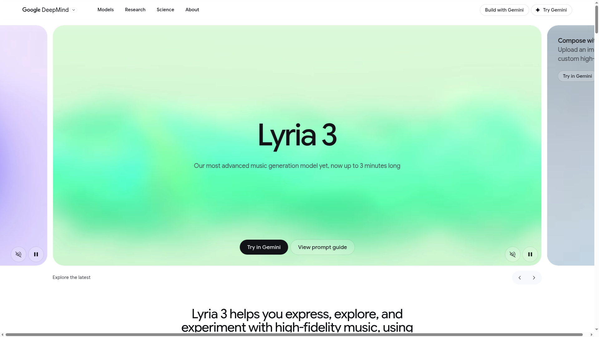 Logo Lyria 3, ferramenta de IA para geração de música