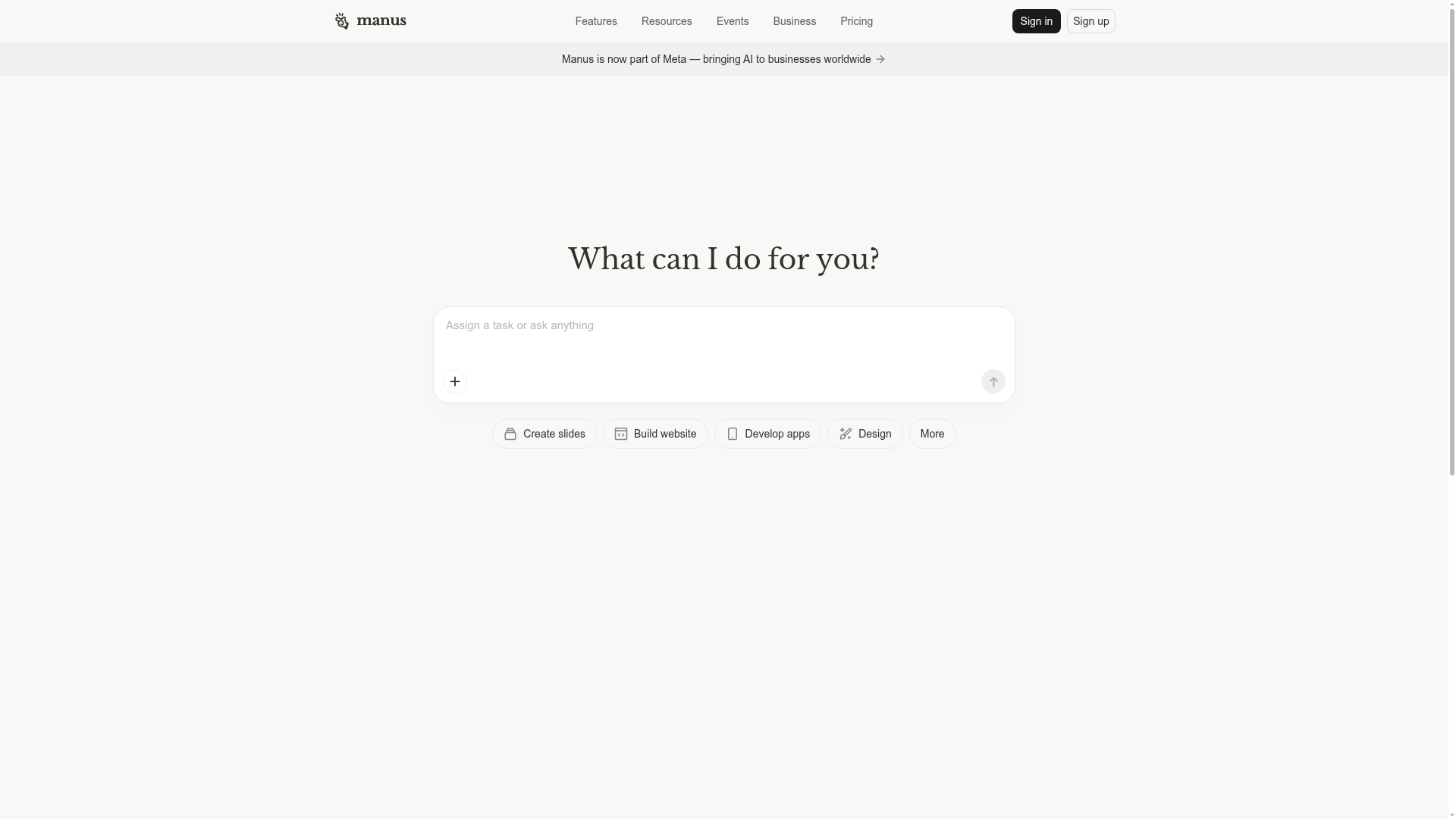 Logo Manus, ferramenta de IA para agentes de IA