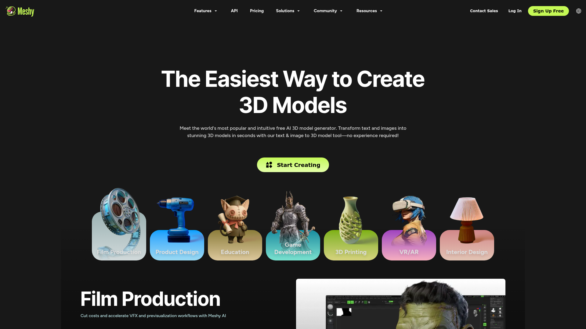 Logo Meshy, ferramenta de IA para produtividade