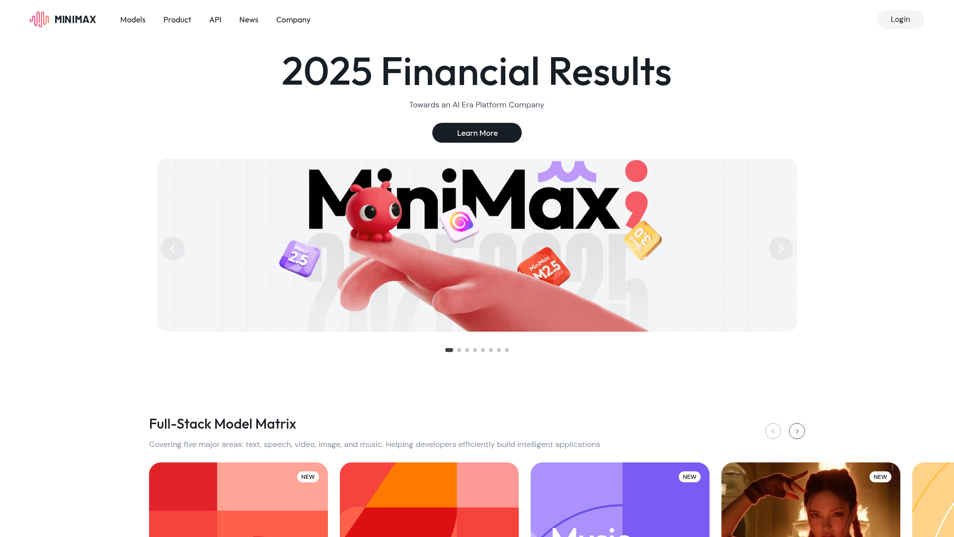Logo MiniMax, ferramenta de IA para geração de vídeo
