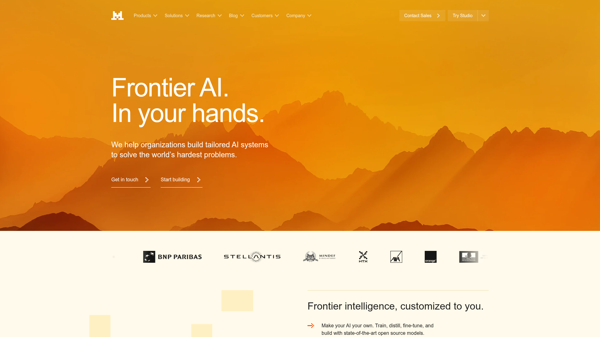 Logo Mistral AI, ferramenta de IA para produtividade