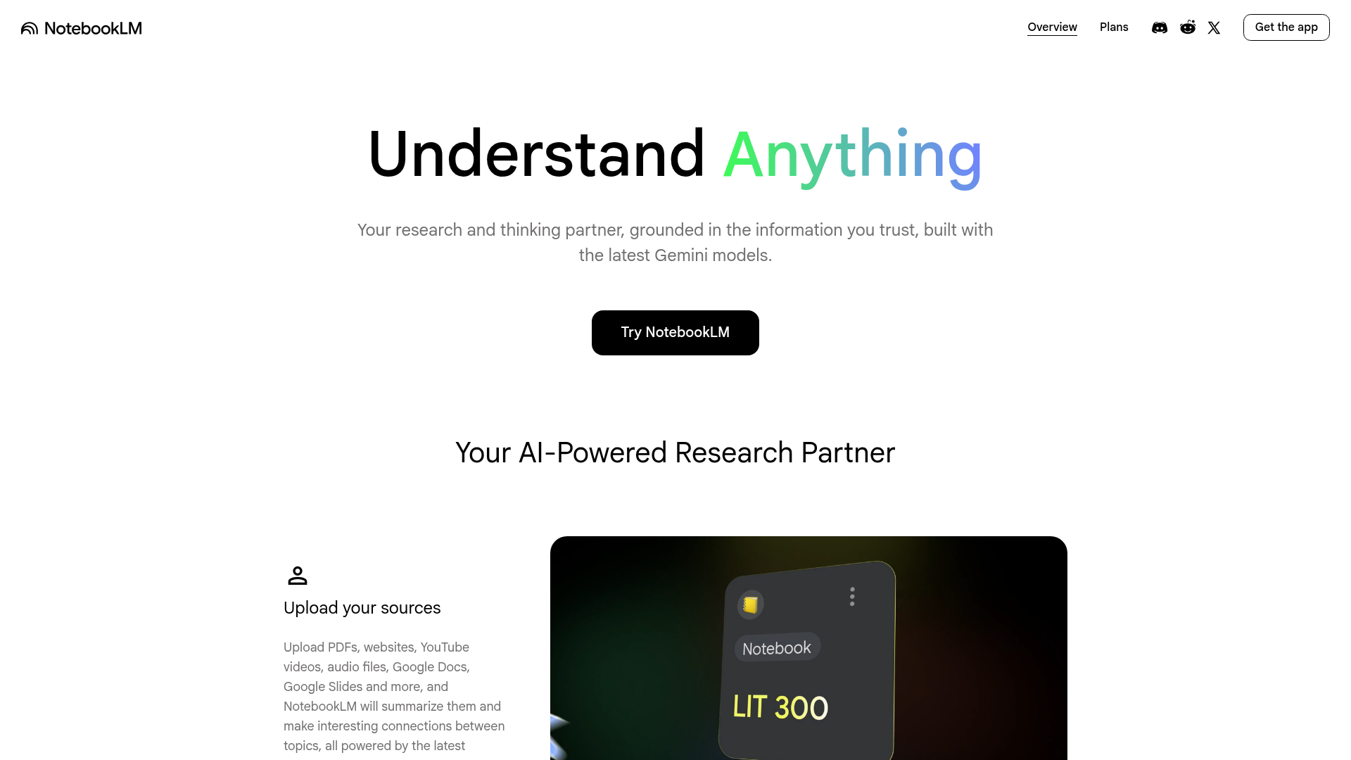 Logo NotebookLM, ferramenta de IA para produtividade