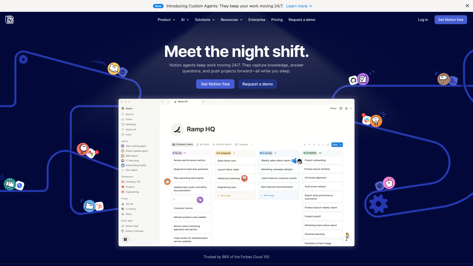 Logo Notion, ferramenta de IA para produtividade