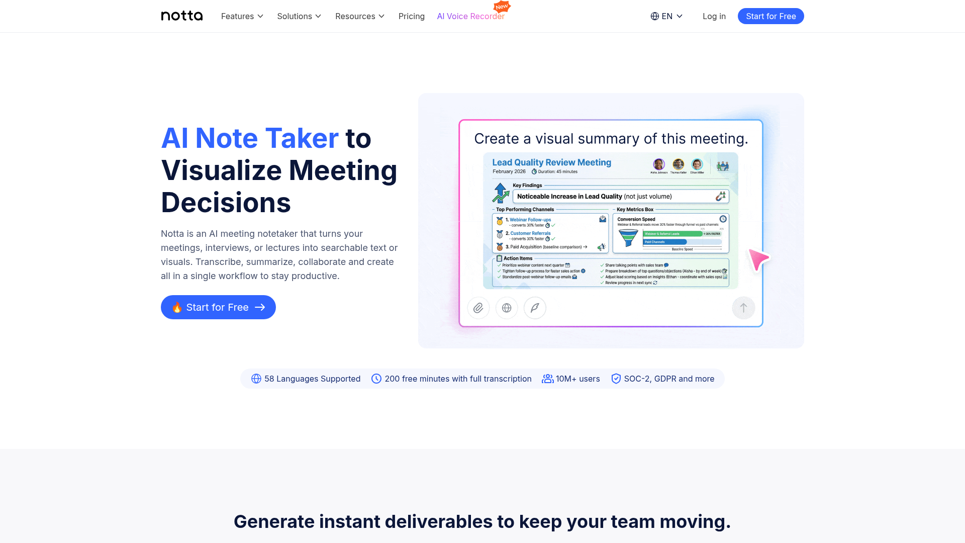 Logo Notta, ferramenta de IA para produtividade