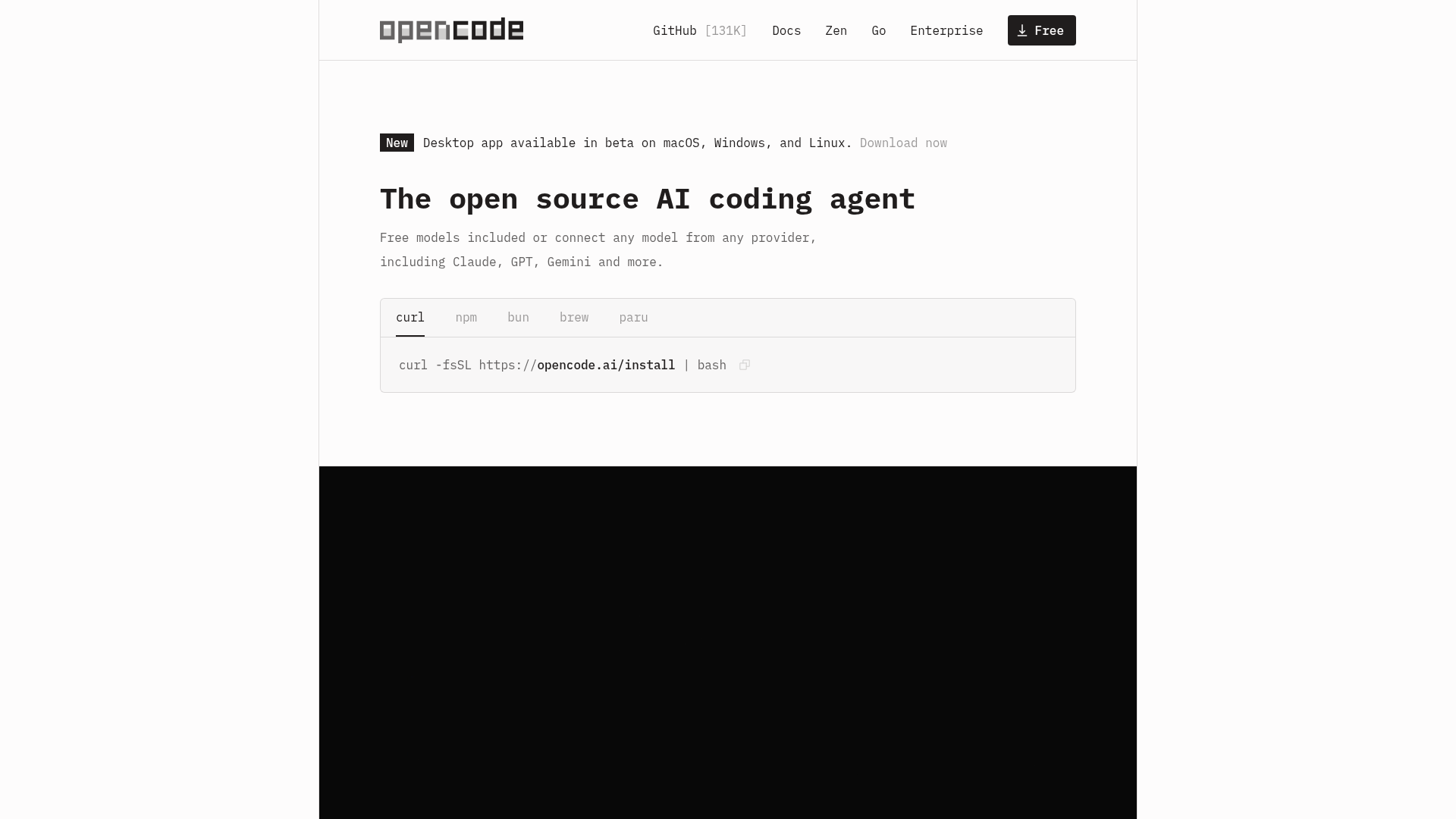 Logo OpenCode, ferramenta de IA para desenvolvimento de código