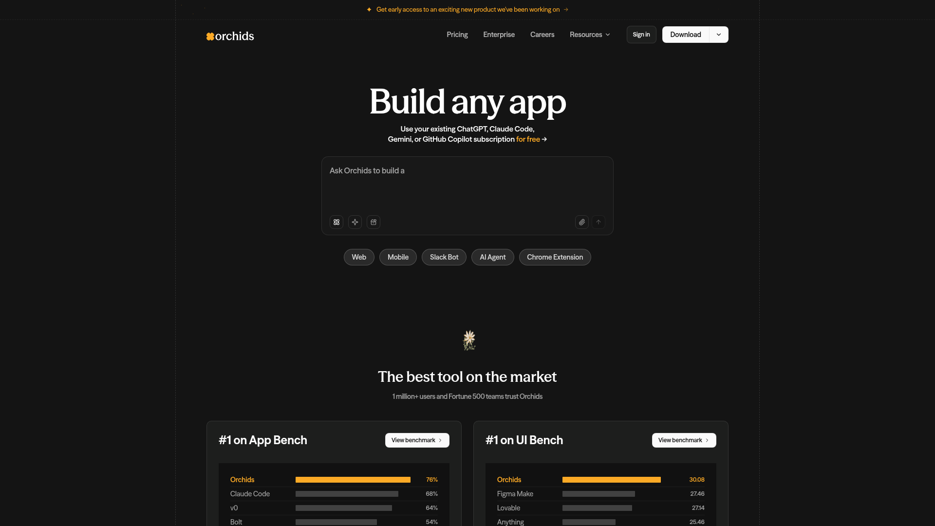 Logo Orchids, ferramenta de IA para produtividade