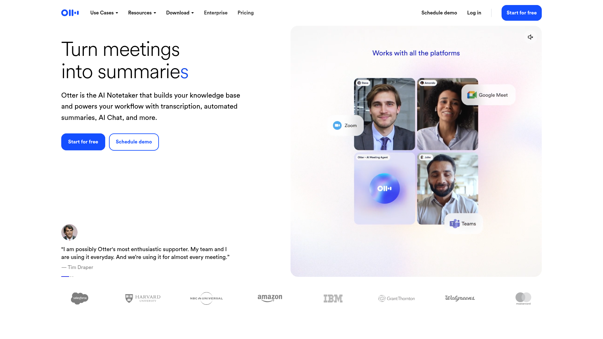 Logo Otter.ai, ferramenta de IA para produtividade