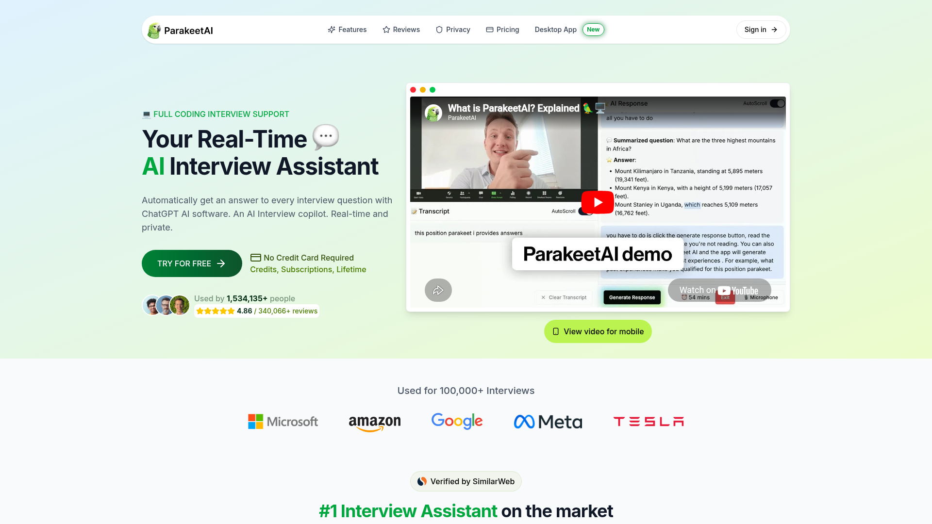 Logo ParakeetAI, ferramenta de IA para produtividade