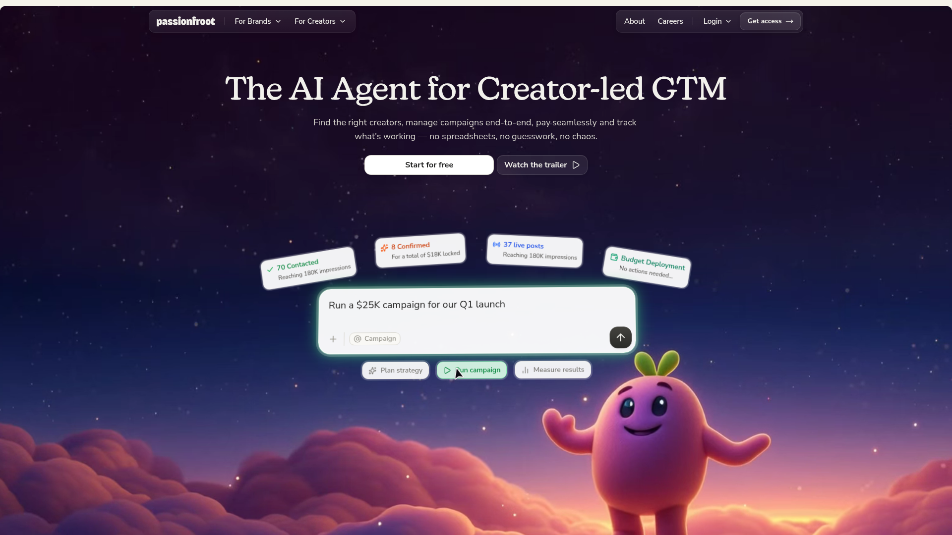 Logo Passionfroot, ferramenta de IA para produtividade