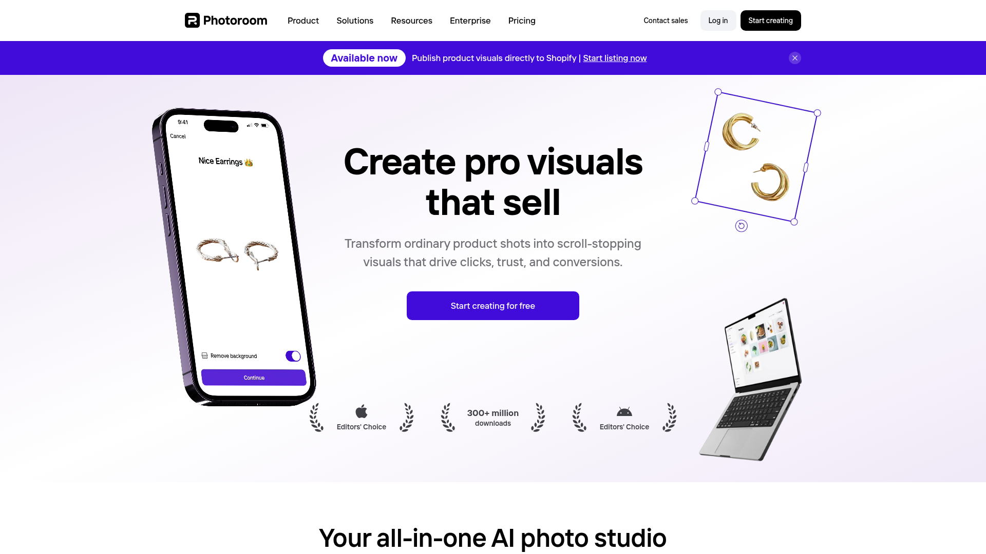 Logo Photoroom, ferramenta de IA para produtividade