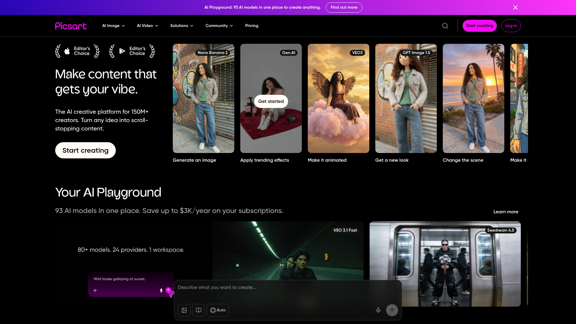 Logo Picsart, ferramenta de IA para produtividade
